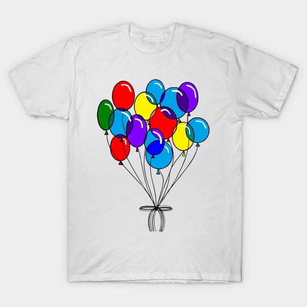 Many Colored Balloons T-Shirt by YudyisJudy